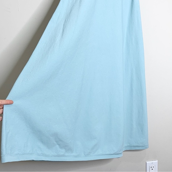 Scanlan Theodore Crepe Knit Square Neck Dress (Sz XS) Midi Light Blue Aqua - Picture 7 of 16